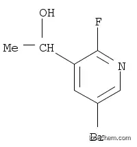 Molecular Structure of 1111637-73-0 (3-PyridineMethanol, 5-broMo-2-fluoro-α-Methyl-)
